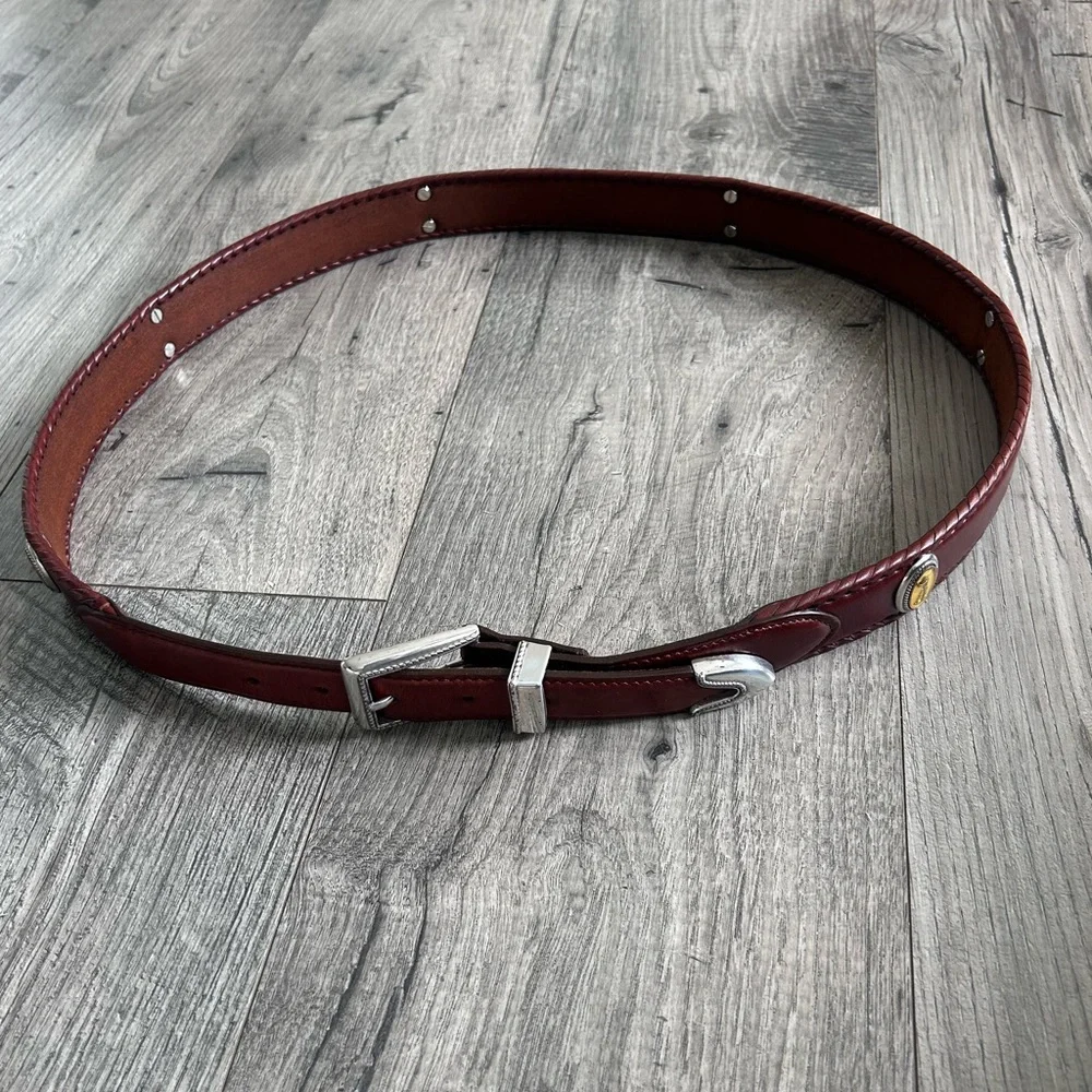 Brighton Onyx Golf Belt Brown Leather Size 44